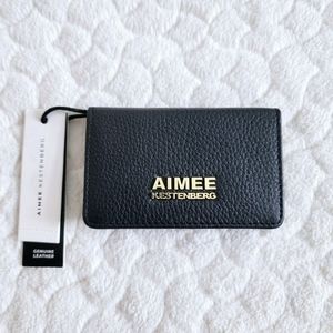 NEW Aimee Kestenberg Sammy bifold wallet black leather